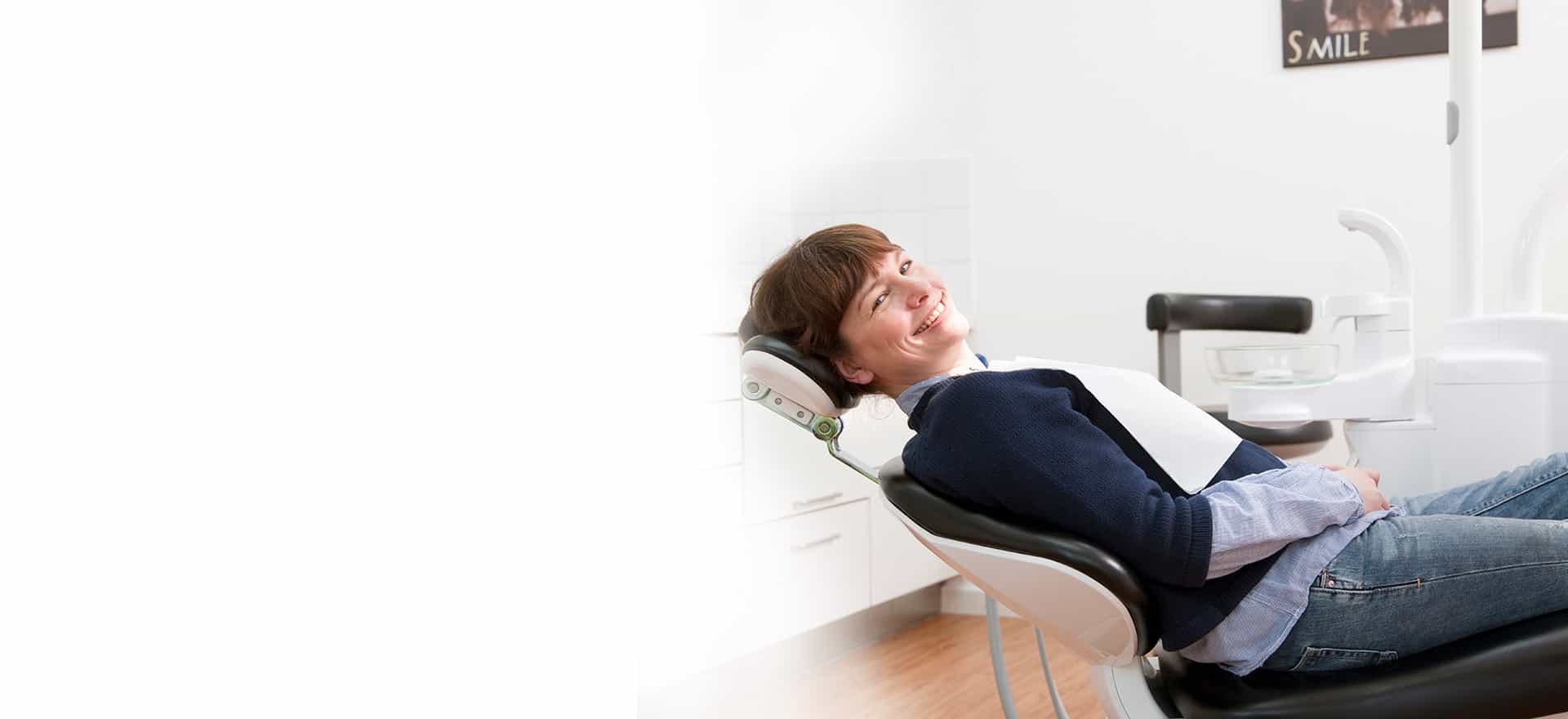 Woman in dental chair